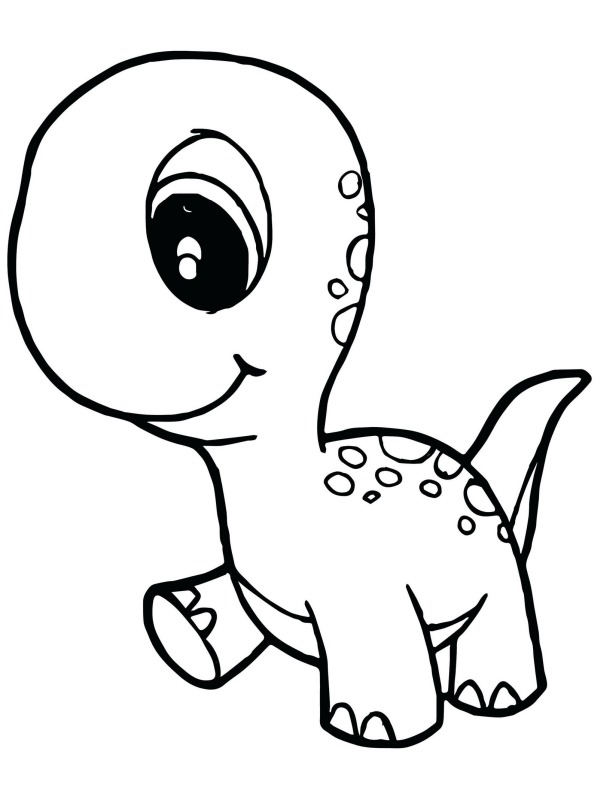 Mały dinozaur - kolorowanka dla dzieci