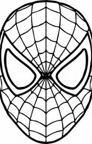 Maska Spider-man kolorowanka dla dzieci
