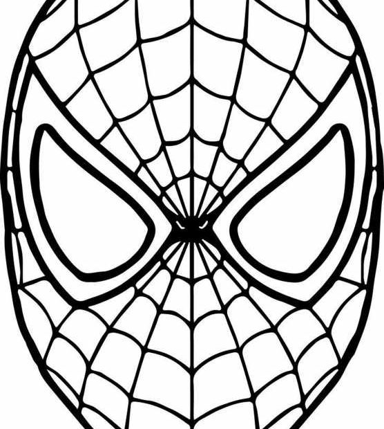 Maska Spider-man kolorowanka dla dzieci