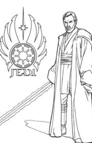 Mistrz Jedi - kolorowanka z Gwiezdnych Wojen dla dzieci