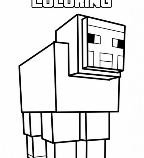 Owca Minecraft Kolorowanka do druku