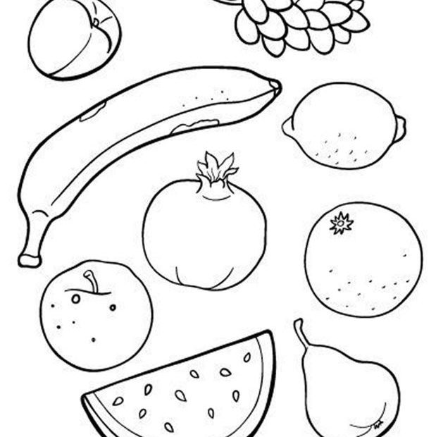 Owoce - darmowa kolorowanka edukacyjna dla dzieci