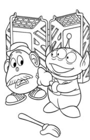 Pan Bulwa z kosmitą - darmowa kolorowanka Toy Story do druku