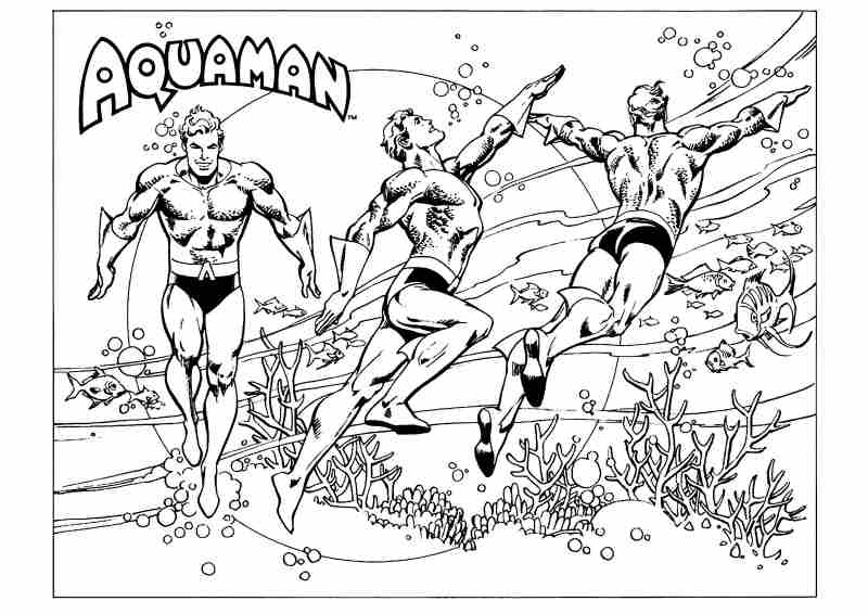 Plakat kolorowanka Aquaman