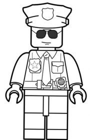 Policjant z Lego Juniors do kolorowania