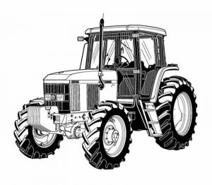 Prawdziwy traktor kolorowanka do druku