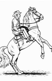 Rodeo - kolorowanka dla dzieci z koniem