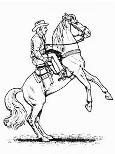 Rodeo - kolorowanka dla dzieci z koniem