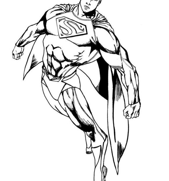 Rysunek z Supermanem do kolorowania