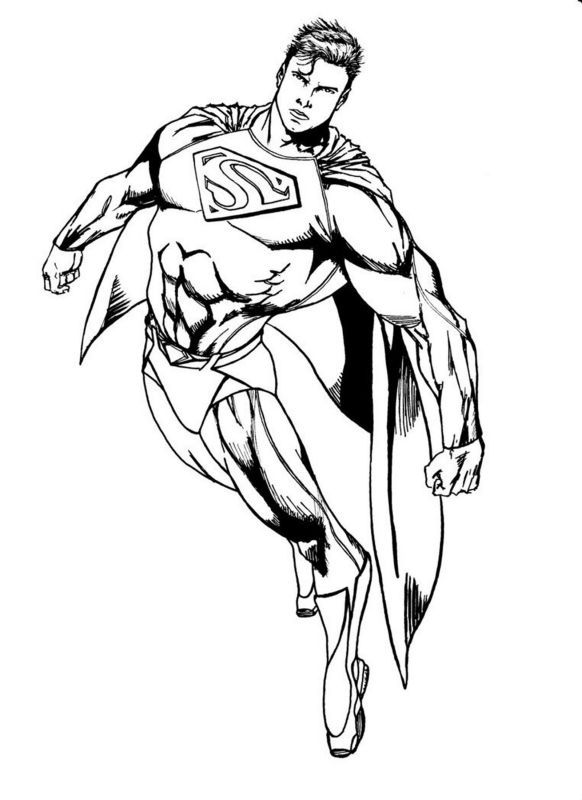 Rysunek z Supermanem do kolorowania