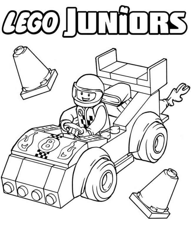 Samochód Lego Juniors - kolorowanka dla dzieci