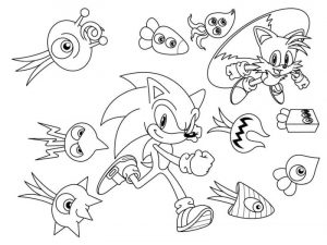 Sonic kolorowanka dla dzieci do wydruku