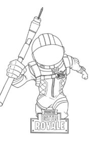 Spaceman kolorowanka dla dzieci z gry Fortnite
