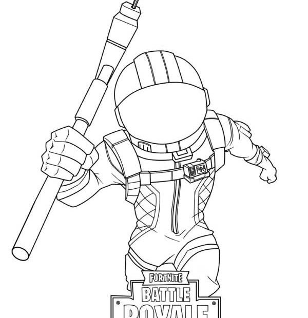 Spaceman kolorowanka dla dzieci z gry Fortnite