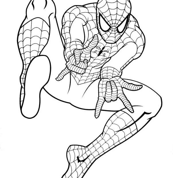 Spider-man do kolorowania dla dzieci