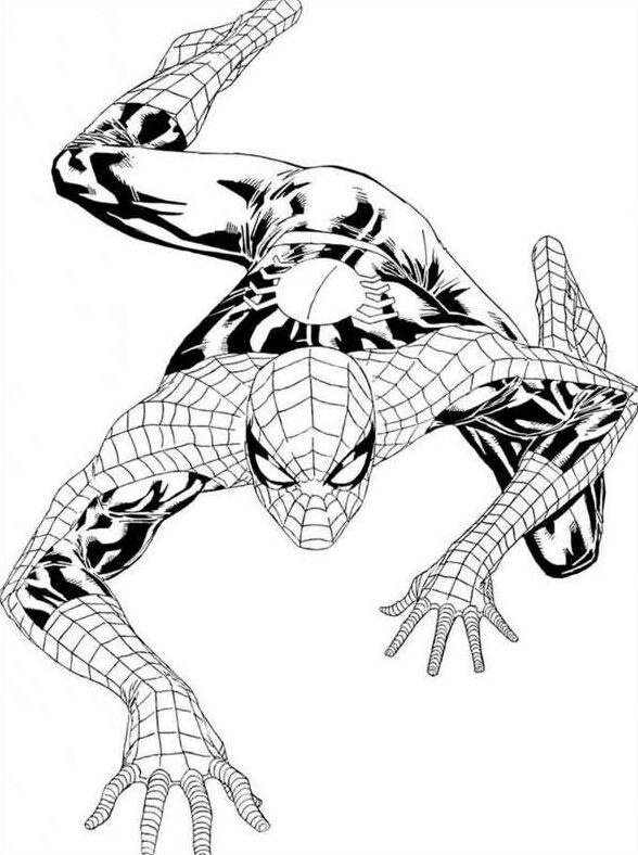 Spiderman malowanka z filmu dla dzieci