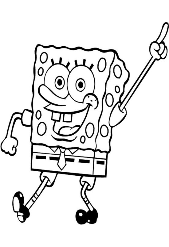 SpongeBob Kanciastoporty - kolorowanka do druku