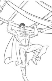 Superman obrazek do malowania dla chłopców