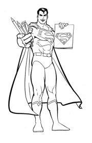 Superman z książeczką do kolorowania dla dzieci