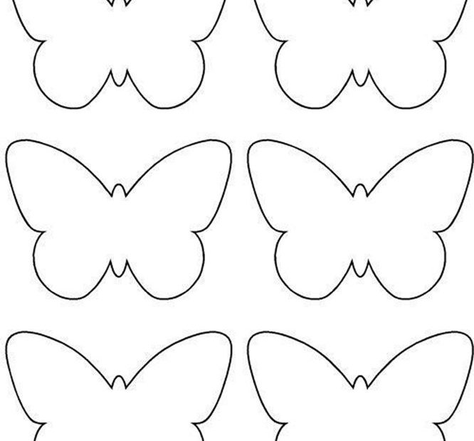 Sześć motylków do malowania