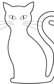 Szkic kotka kolorowanka dla dzieci