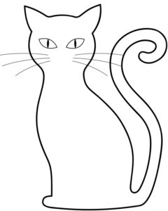 Szkic kotka kolorowanka dla dzieci