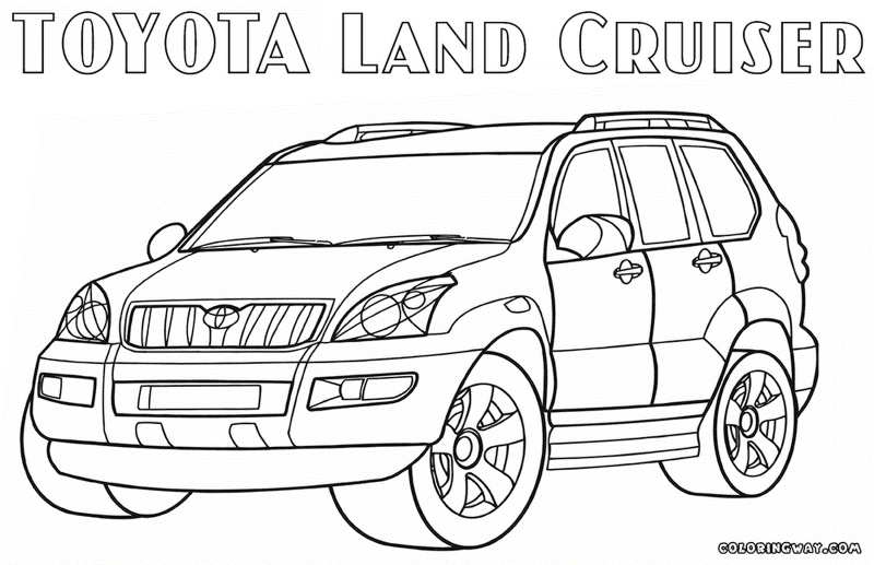 Toyota Land Cruiser kolorowanka dla dzieci
