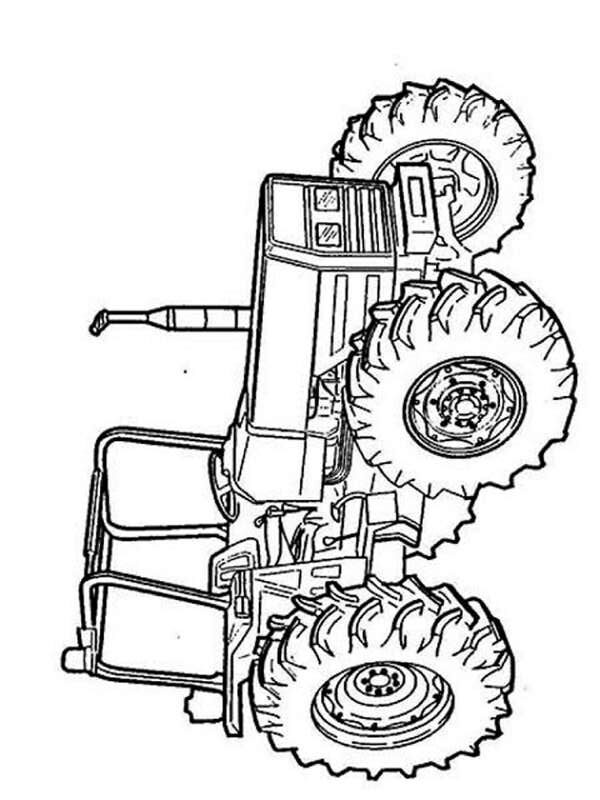 Traktor rysunek kolorowanka dla dzieci