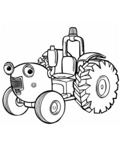 Traktorek dla dzieci do kolorowania