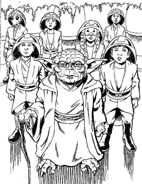 Uczniowie Yody - kolorowanka Gwiezdne Wojny dla dzieci