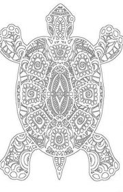 Żółw kolorowanka Mandala dla dorosłych