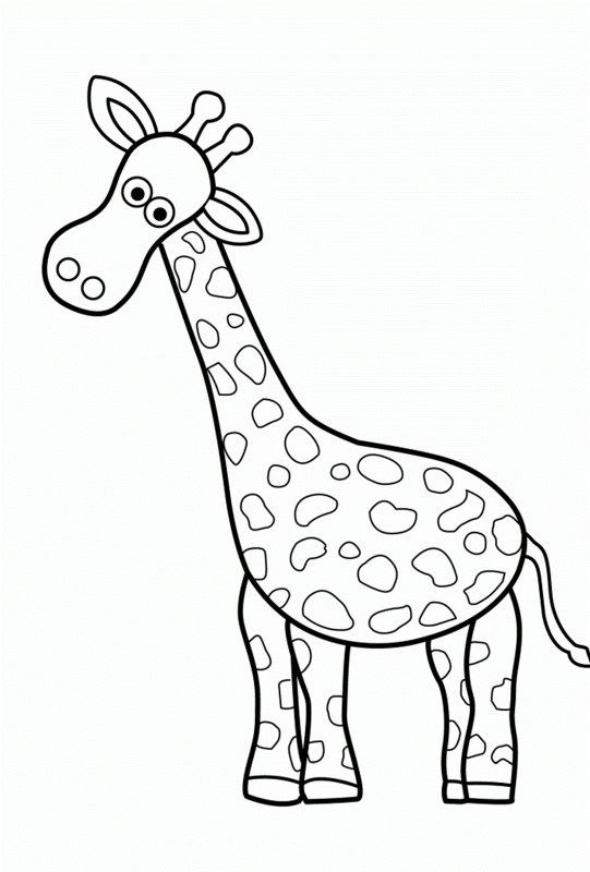 Żyrafa do kolorowania dla dzieci