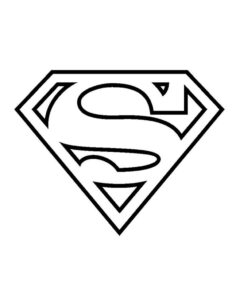 Logo Superman do wydruku dla dzieci