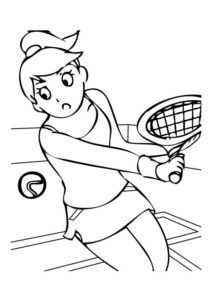 Gra w tenisa - kolorowanka do druku
